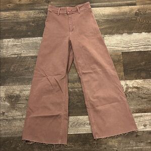 Zara Flare Jeans in Dusty Rose